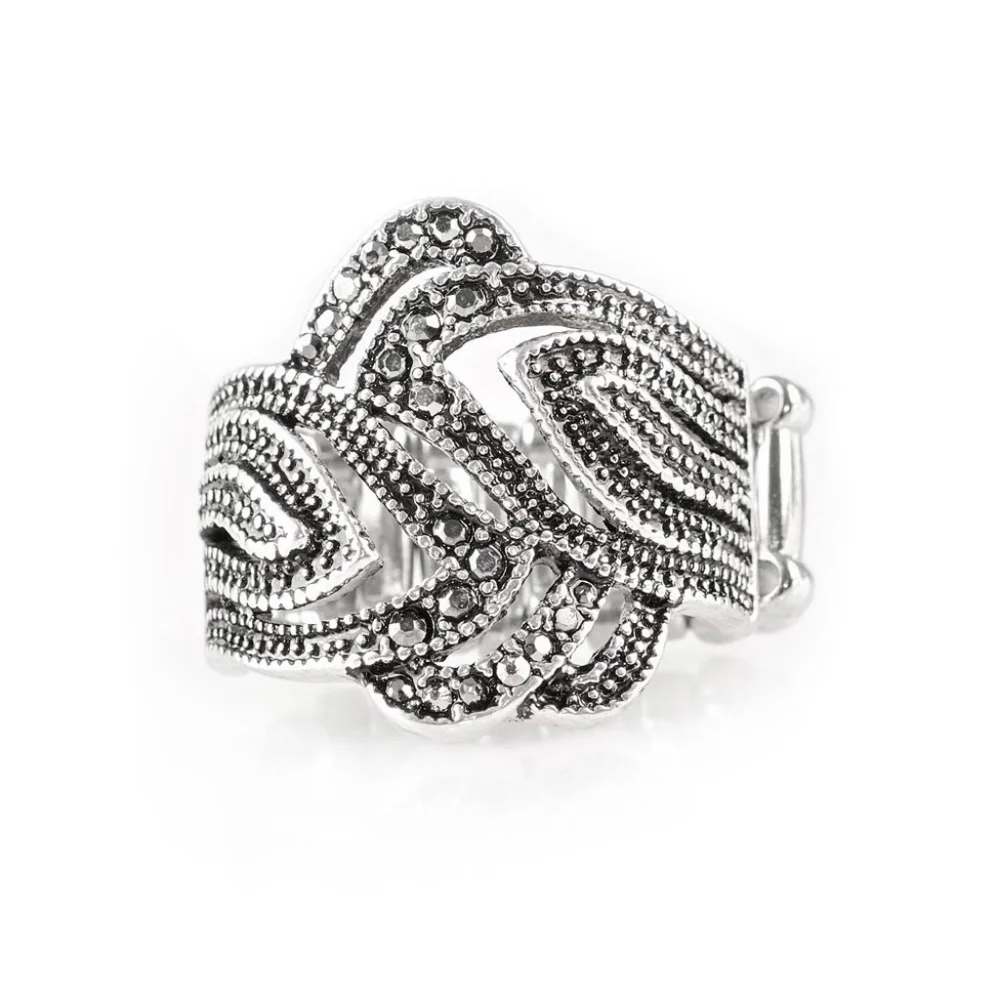 FIRE AND ICE - SILVER RING - Picture 1 of 1
